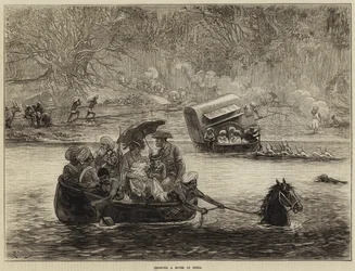 Crossing a River in India